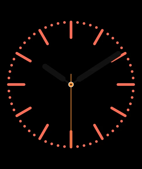Color watch face in tangerine
