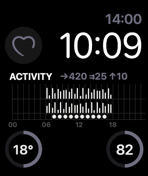 Modular watch face with activity complications